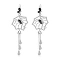 Secret Garden Designer Black Natural Gemstone Earrings in 925 Sterling Silver
