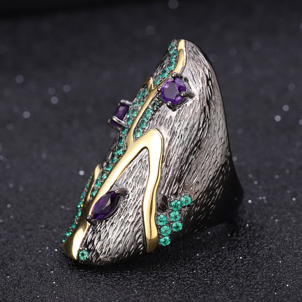 Side profile of the Natural Gemstone ring