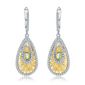 Secret Garden Nature-Inspired Natural Gemstone Earrings in 925 Sterling Silver