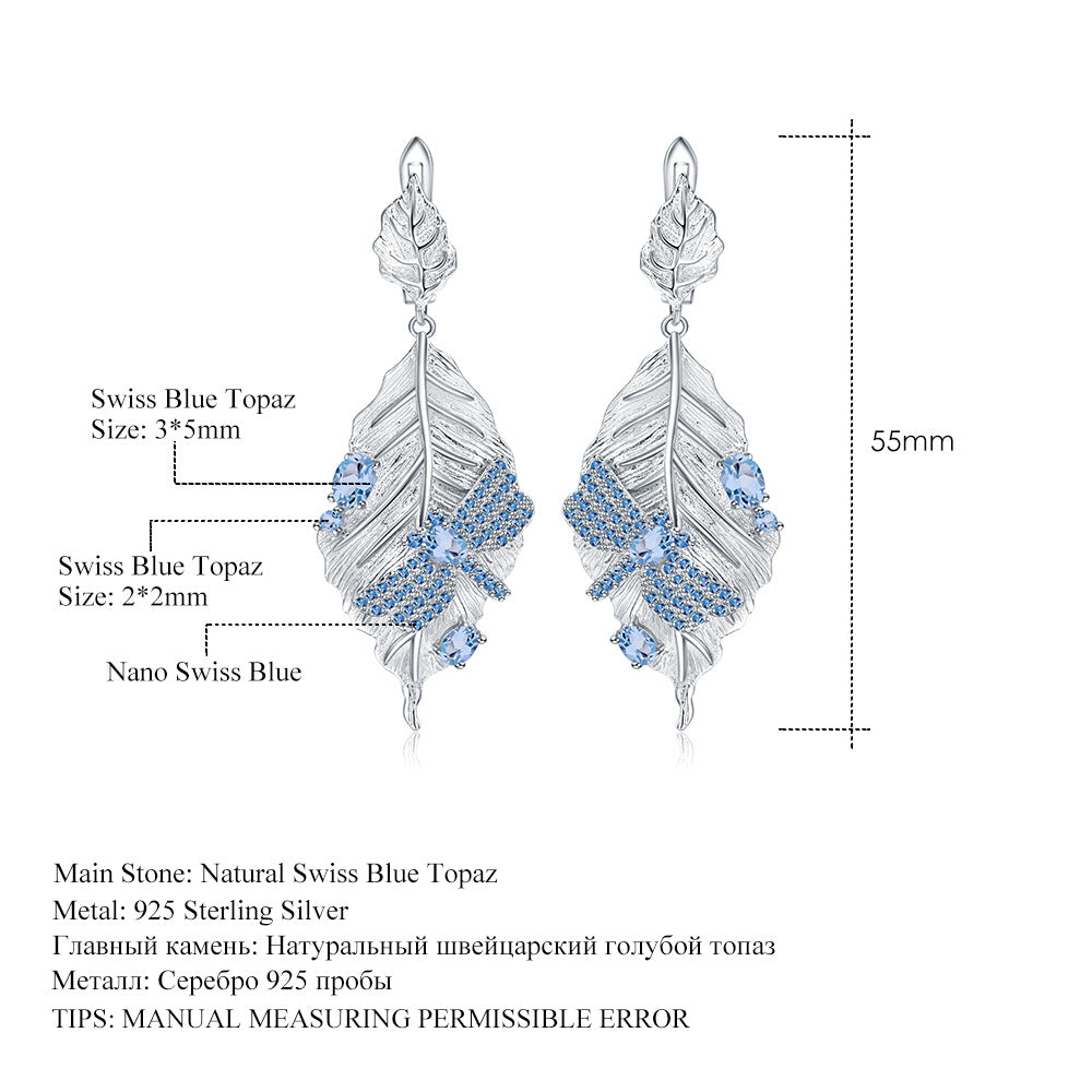 Side profile of the Natural Gemstone jewelry set