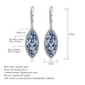 Secret Garden Elegant Luxury Pavé Natural Gemstone Earrings in 925 Sterling Silver