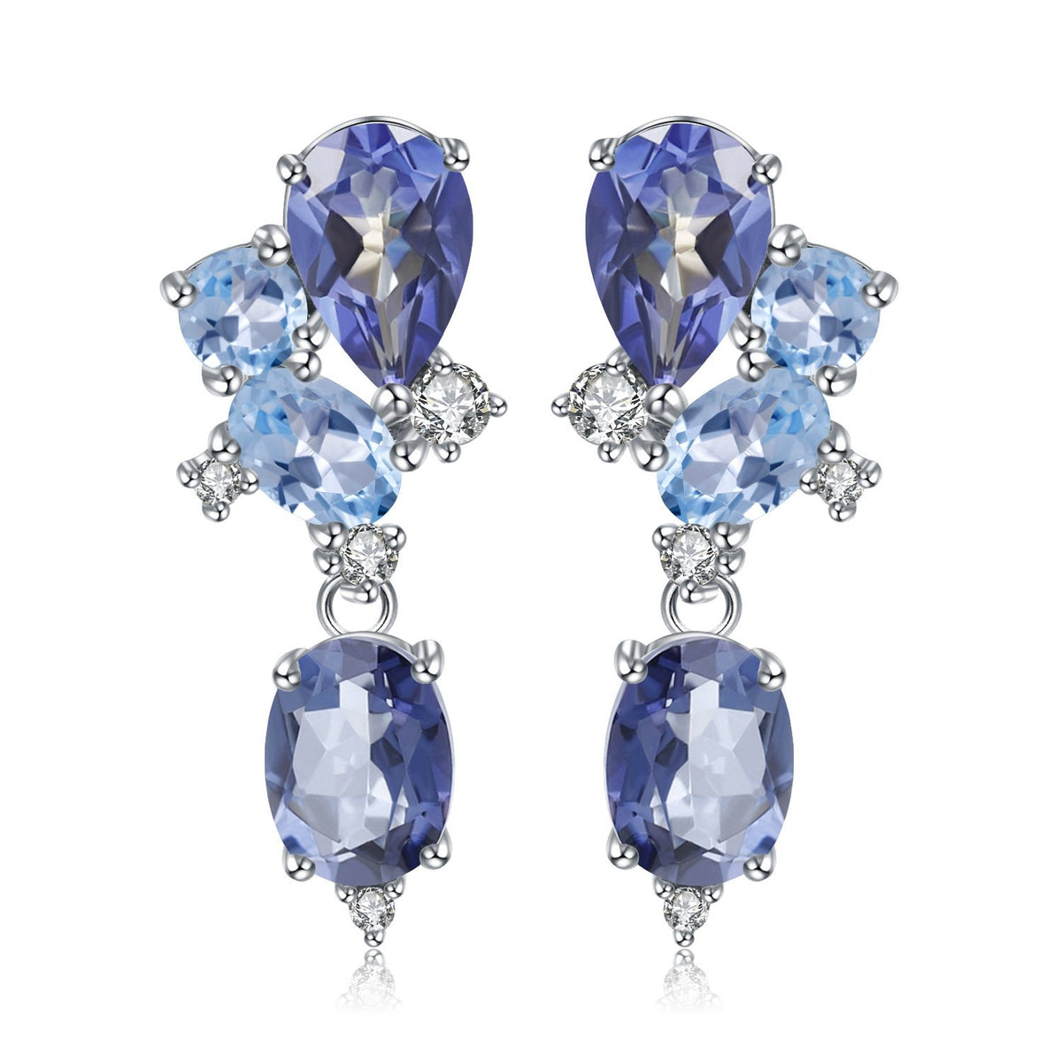 Side profile of the Topaz earrings