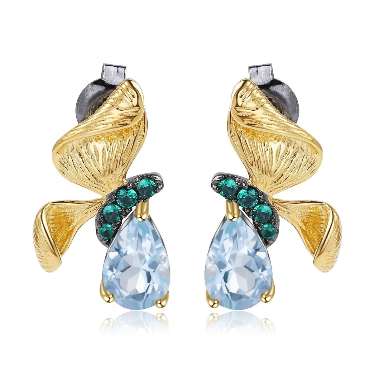 Side profile of the Amethyst earrings