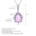 Secret Garden Elegant Luxury Pink Chalcedony & Natural Gemstone Necklace in 925 Sterling Silver