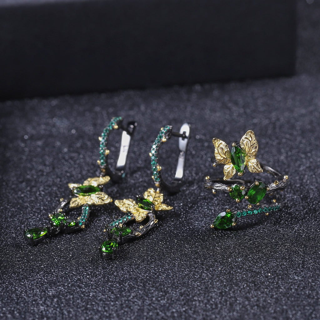 Diopside Ring worn for scale and styling reference