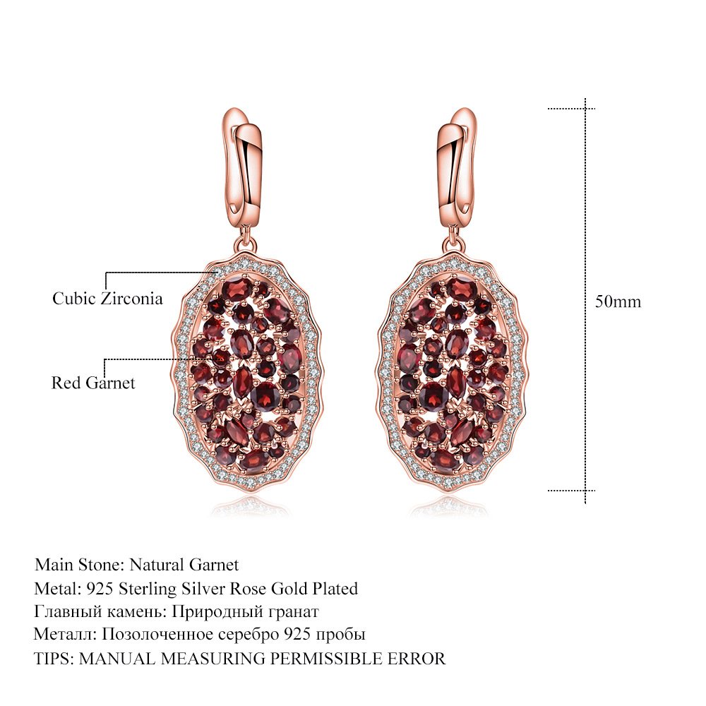 Back view of the Amethyst earrings showing clasp and hallmark
