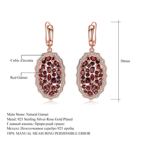 Back view of the Amethyst earrings showing clasp and hallmark