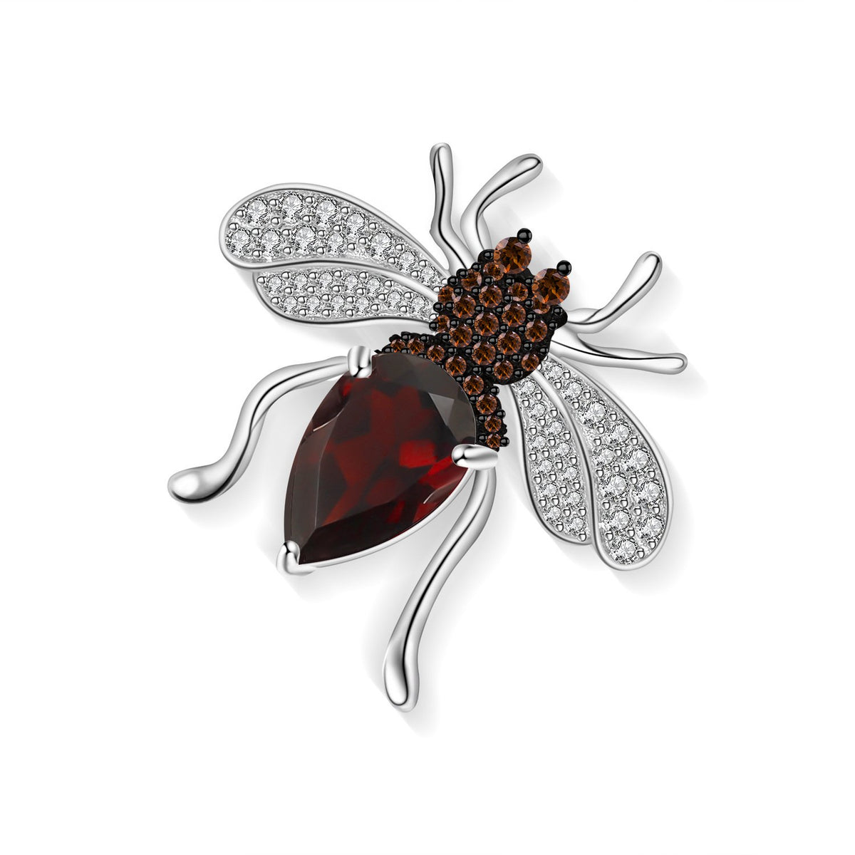 Side profile of the Amethyst brooch