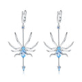 Secret Garden Designer Natural Topaz Earrings in 925 Sterling Silver