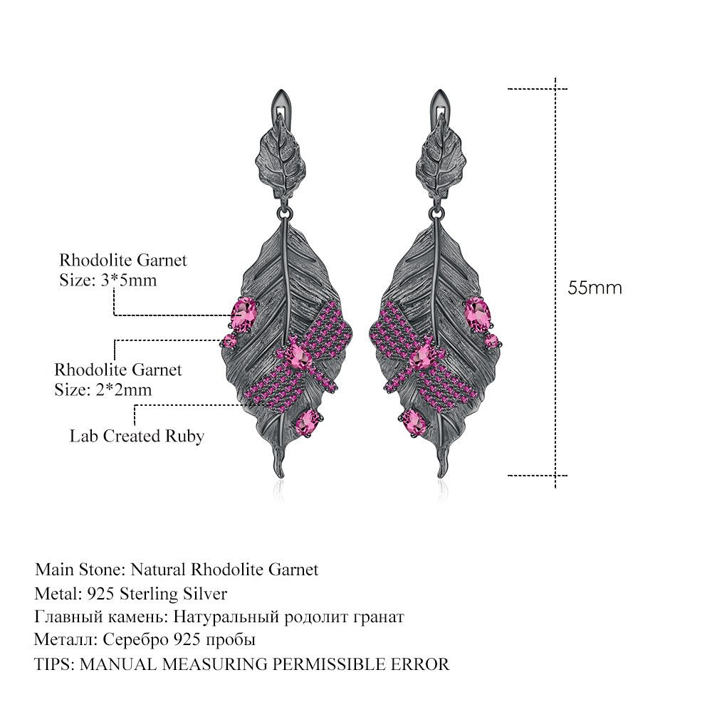 Side profile of the Natural Gemstone jewelry set