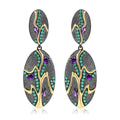 Secret Garden Designer Amethyst Earrings in 925 Sterling Silver