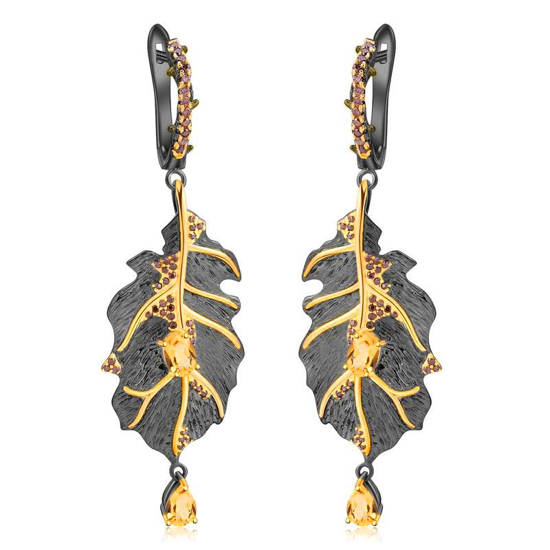 Secret Garden Natural Gemstone Earrings in 925 Sterling Silver