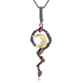 Secret Garden Designer Nature-Inspired Elegant Floral Natural Gemstone Necklace in 925 Sterling Silver