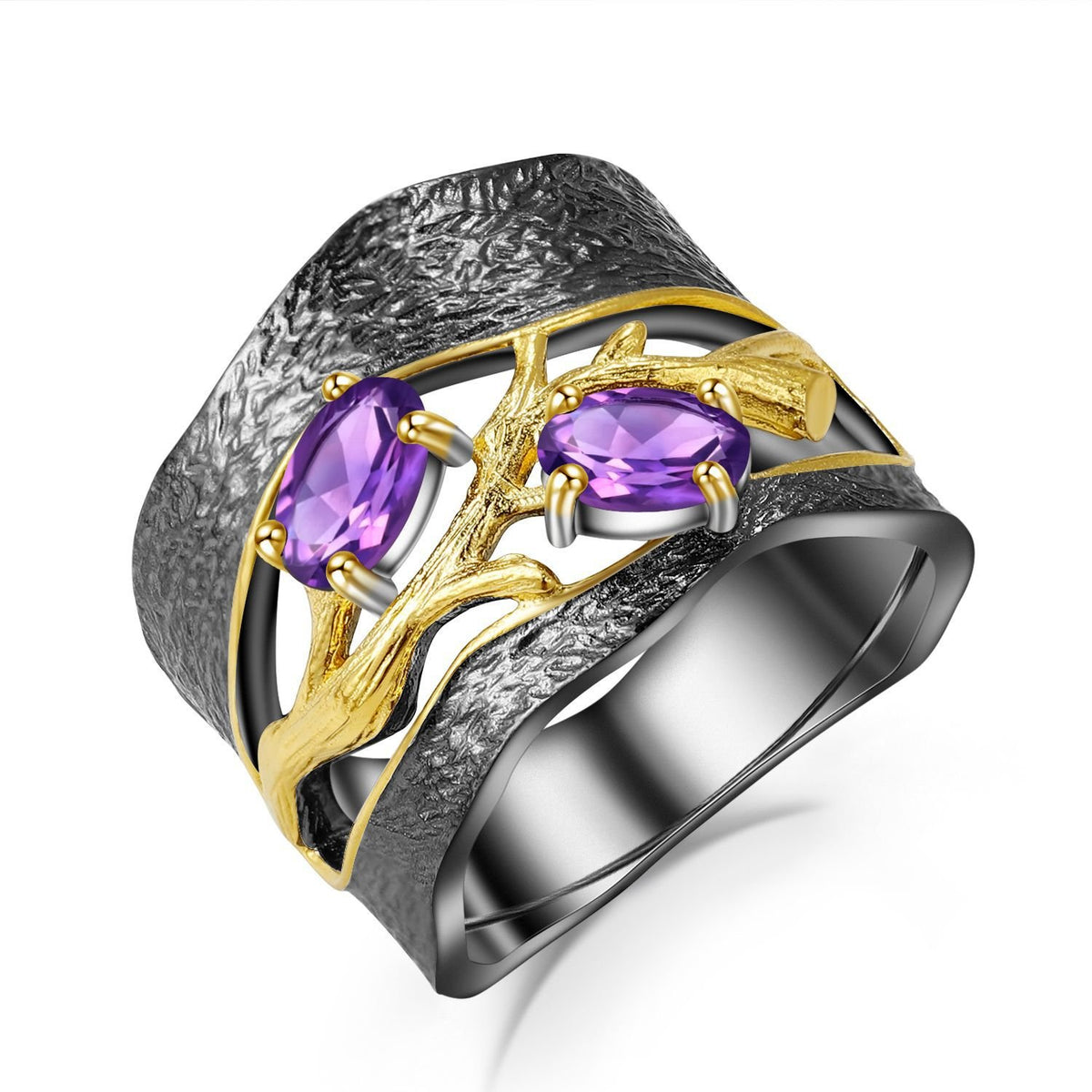 Side profile of the Natural Gemstone ring
