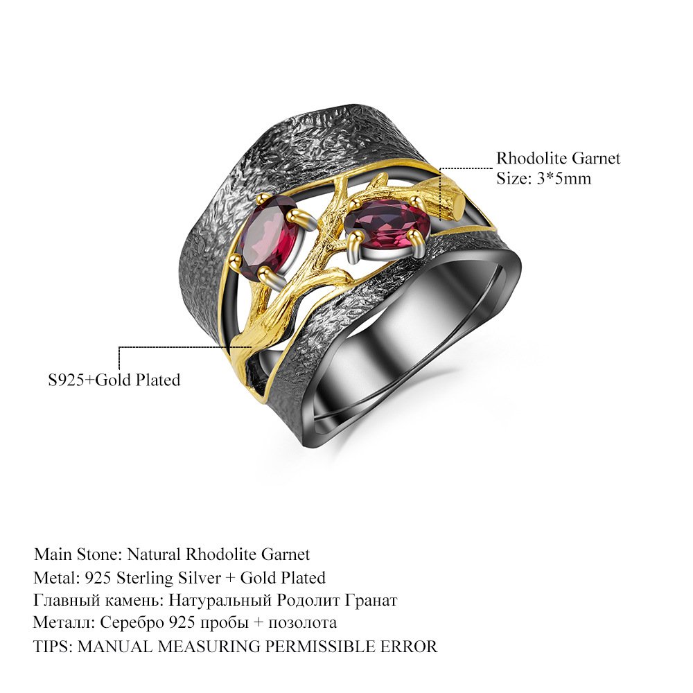 Natural Gemstone Ring worn for scale and styling reference