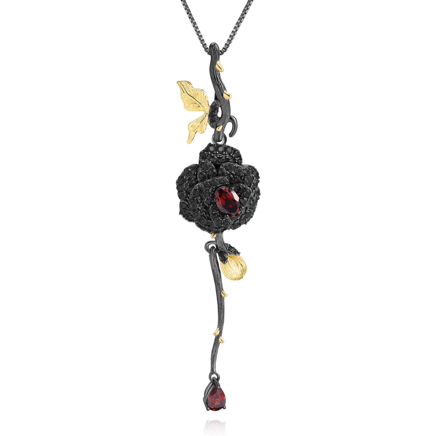 Side profile of the Natural Gemstone necklace
