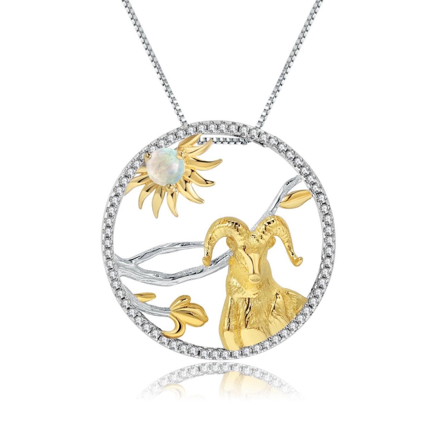 Side profile of the Natural Gemstone necklace