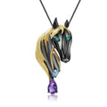 Secret Garden Designer Elegant 2-in-1 Natural Gemstone Necklace in 925 Sterling Silver