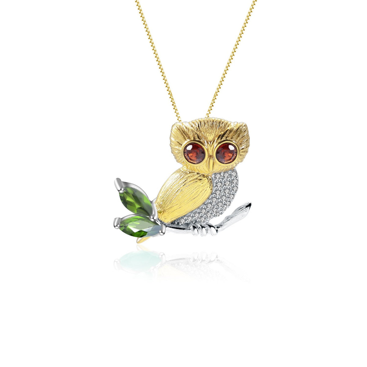 Side profile of the Natural Gemstone necklace