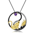 Secret Garden Designer Natural Gemstone Necklace in 925 Sterling Silver