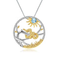 Secret Garden Natural Gemstone Necklace in 925 Sterling Silver