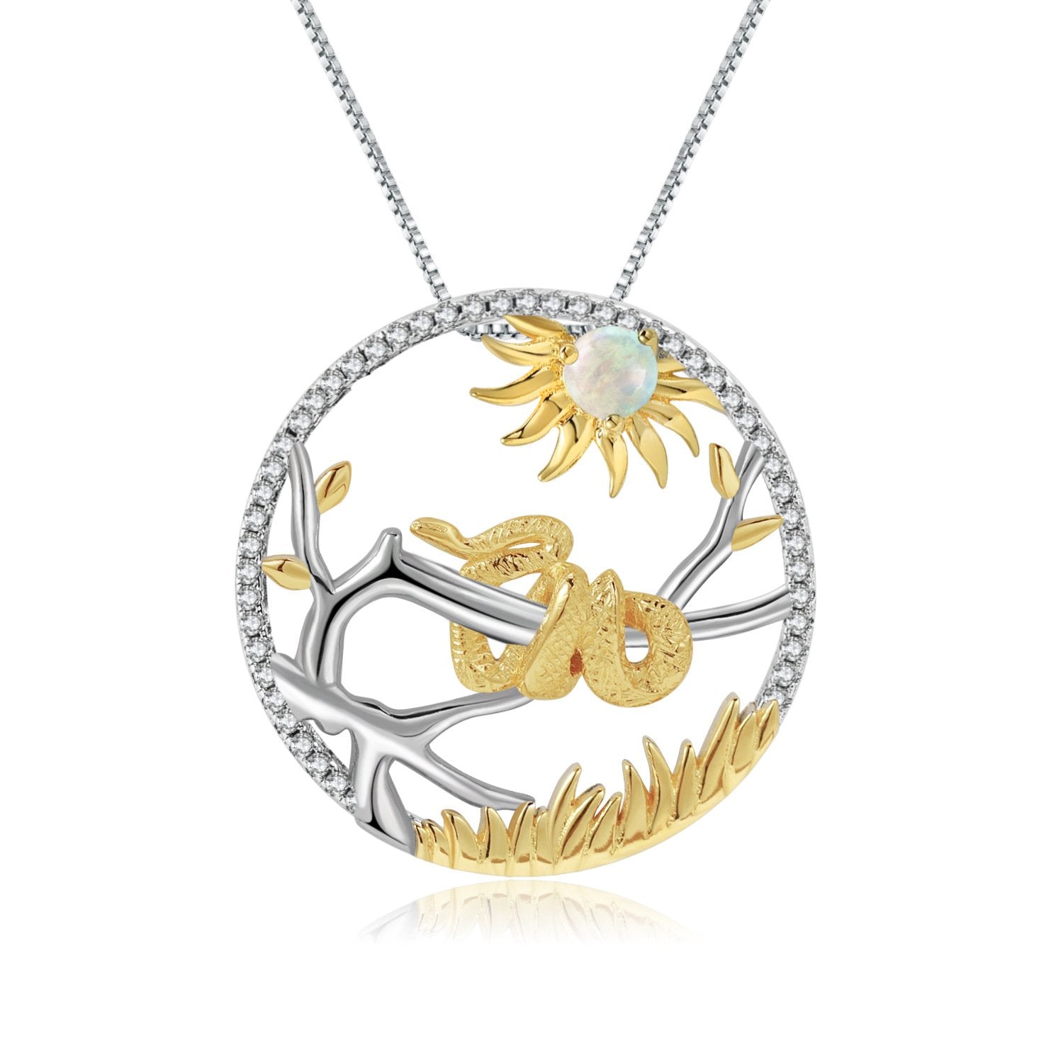 Side profile of the Natural Gemstone necklace