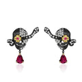 Secret Garden Designer Vintage Black Natural Gemstone Jewelry Set in 925 Sterling Silver