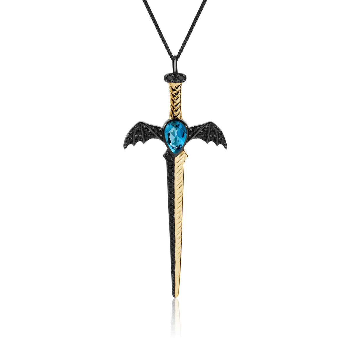 Side profile of the Natural Gemstone necklace