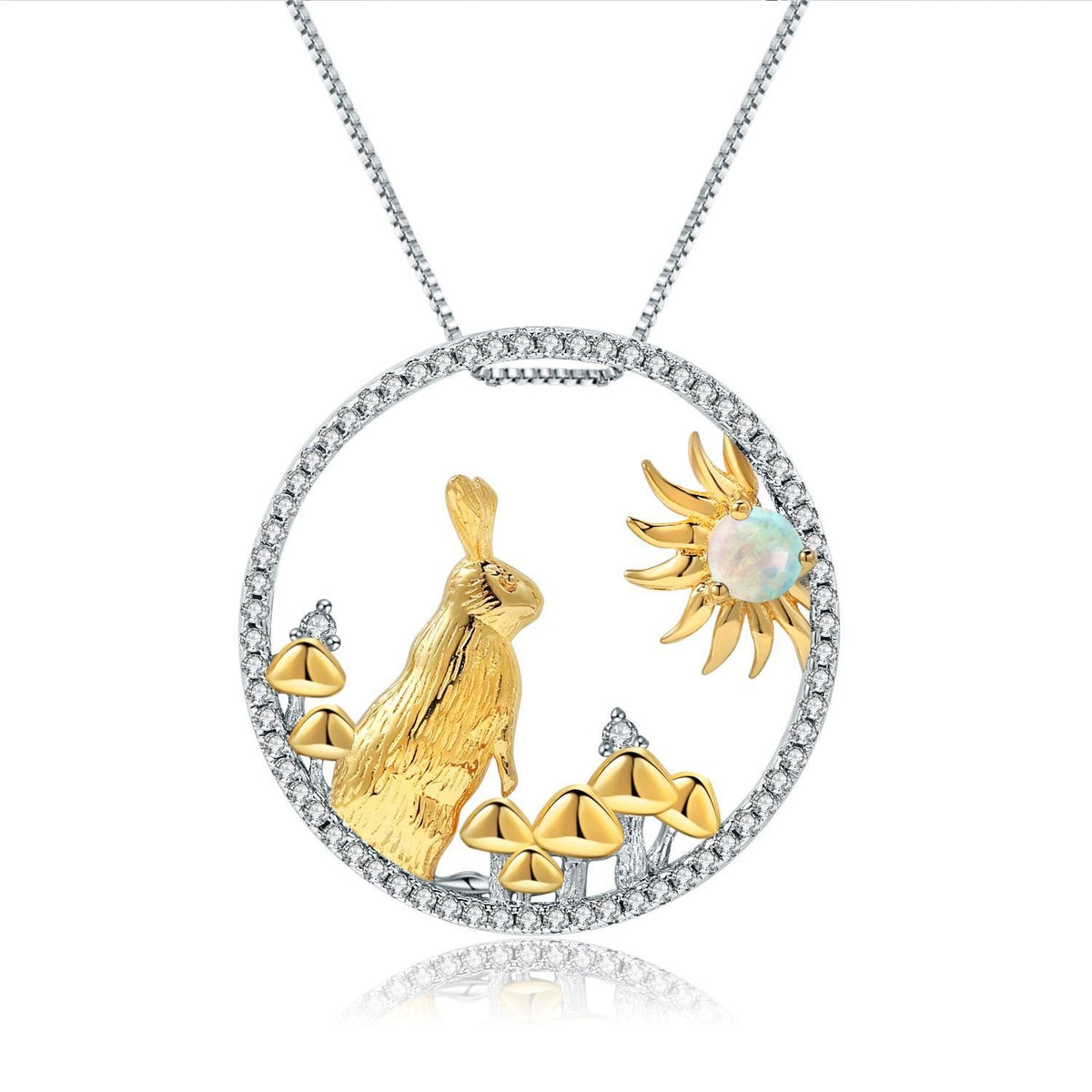 Side profile of the Natural Gemstone necklace