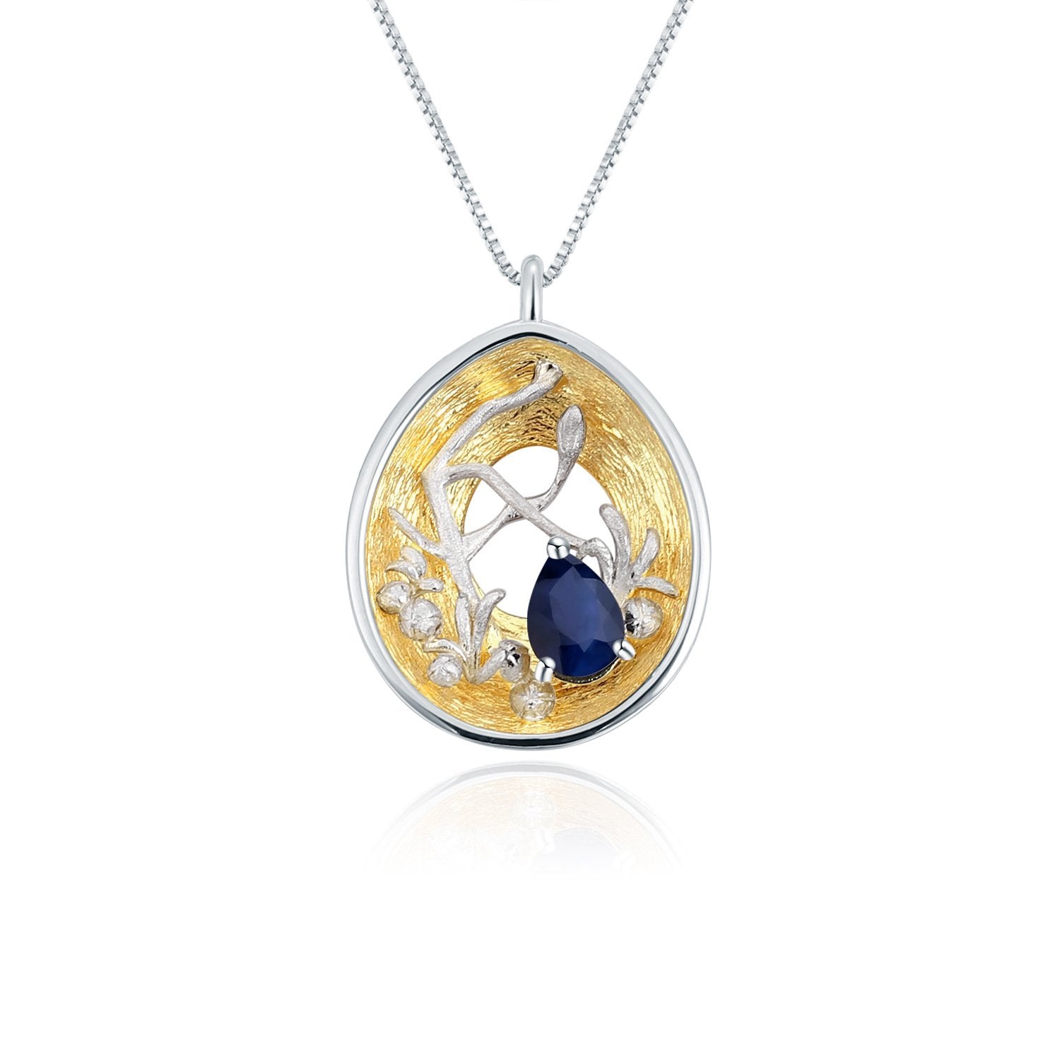 Side profile of the Topaz necklace