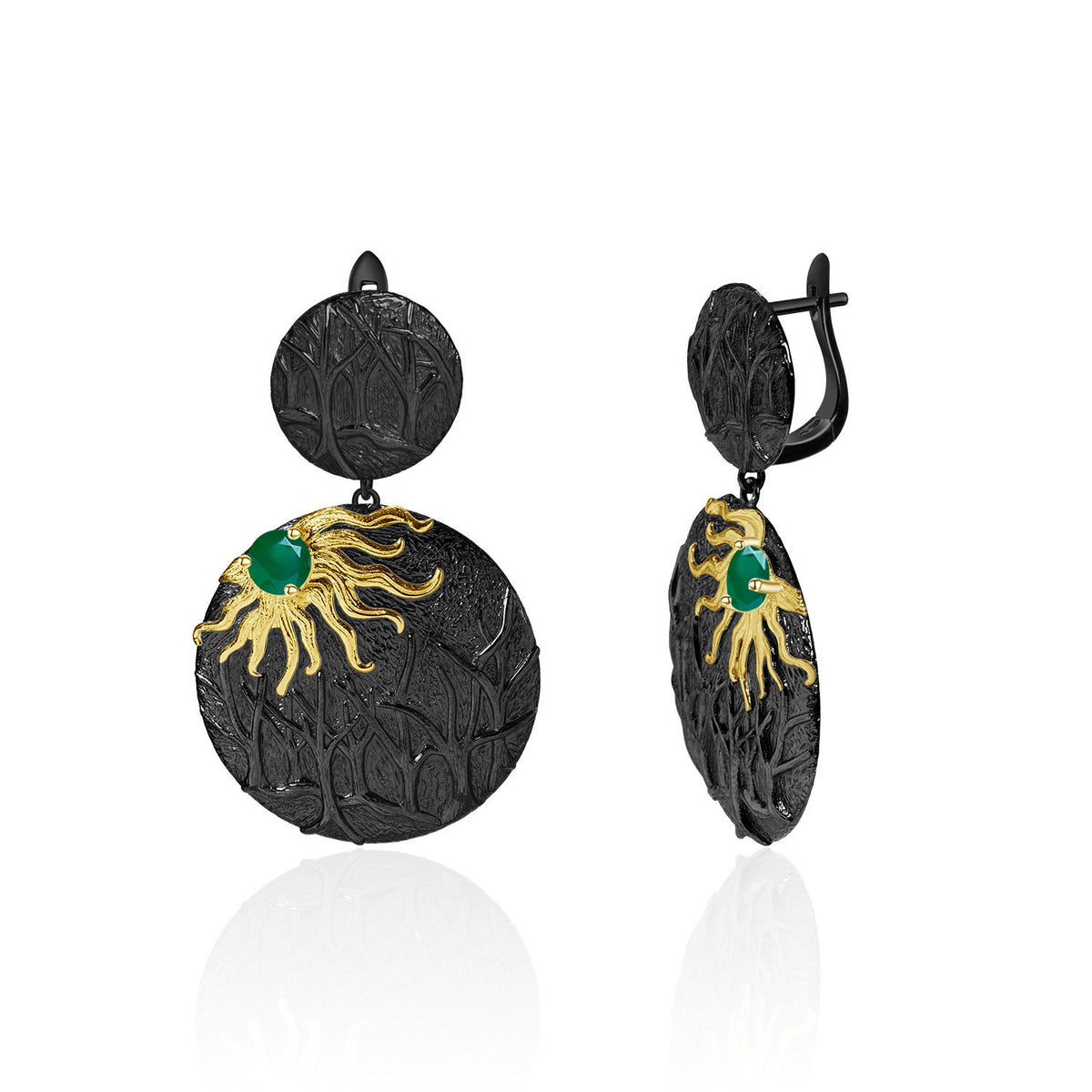 Side profile of the Citrine earrings