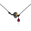 Secret Garden Designer Black Natural Gemstone Jewelry Set in 925 Sterling Silver