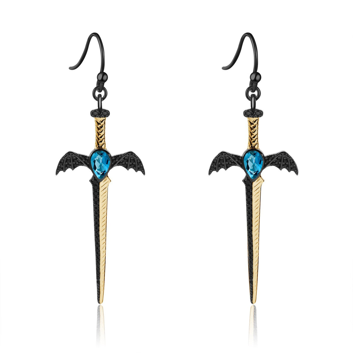 Side profile of the Natural Gemstone earrings