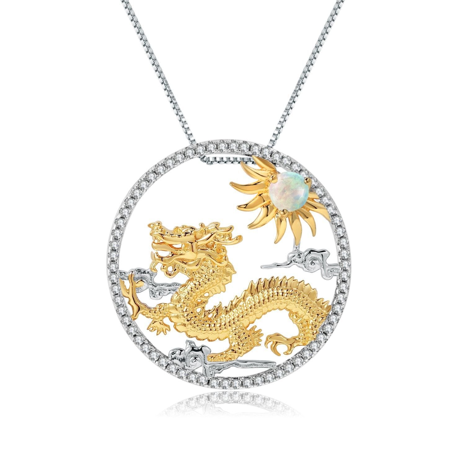 Side profile of the Natural Gemstone necklace