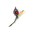 Secret Garden Designer Elegant Floral Natural Gemstone Brooch in 925 Sterling Silver