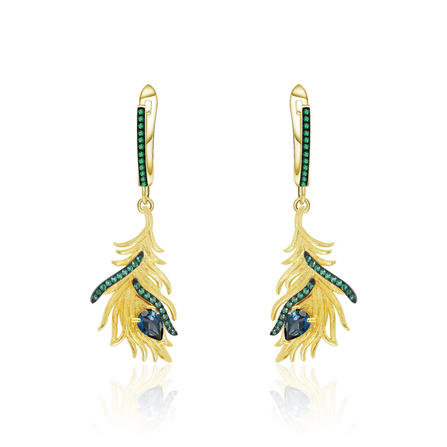 Secret Garden Elegant Natural Topaz Earrings in 925 Sterling Silver
