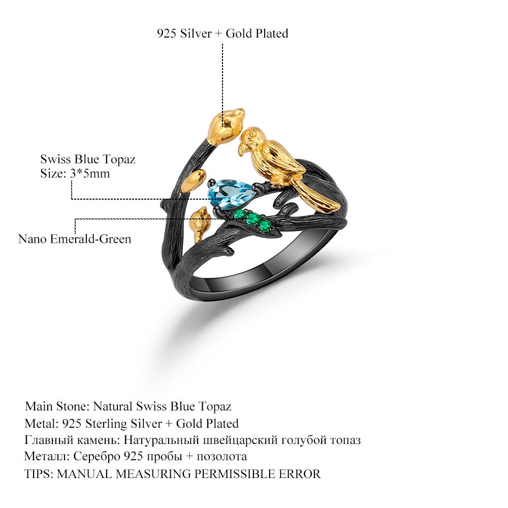Side profile of the Rhodolite Garnet ring
