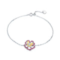Secret Garden Elegant Floral Natural Topaz Bracelet in 925 Sterling Silver