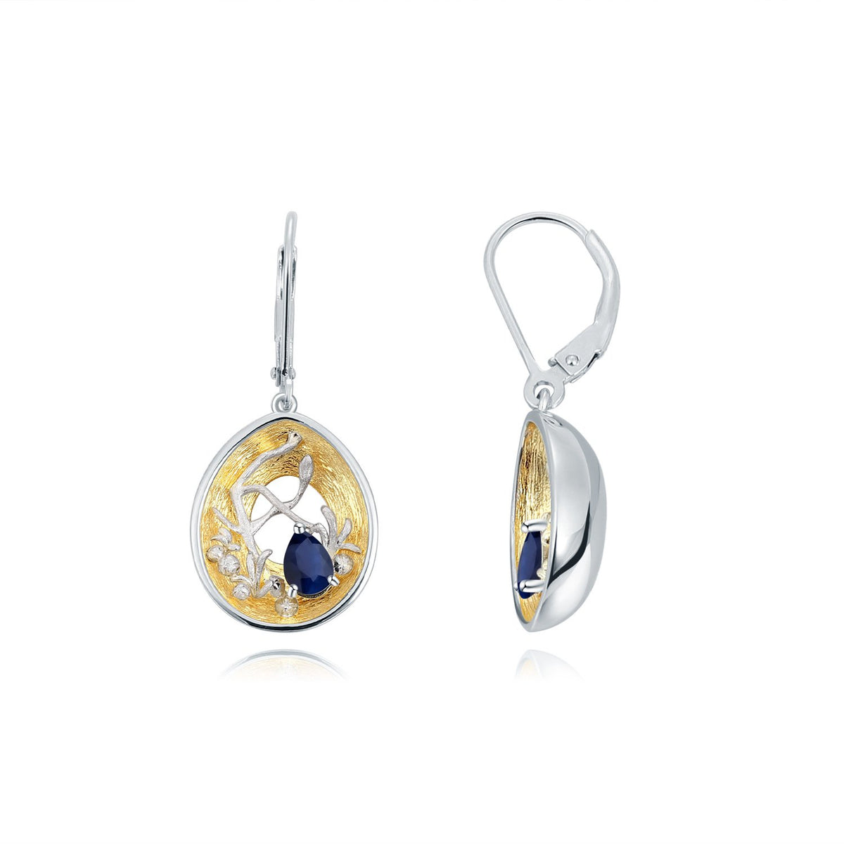Side profile of the Topaz earrings