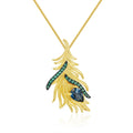 Secret Garden Designer Elegant Natural Topaz Necklace in 925 Sterling Silver