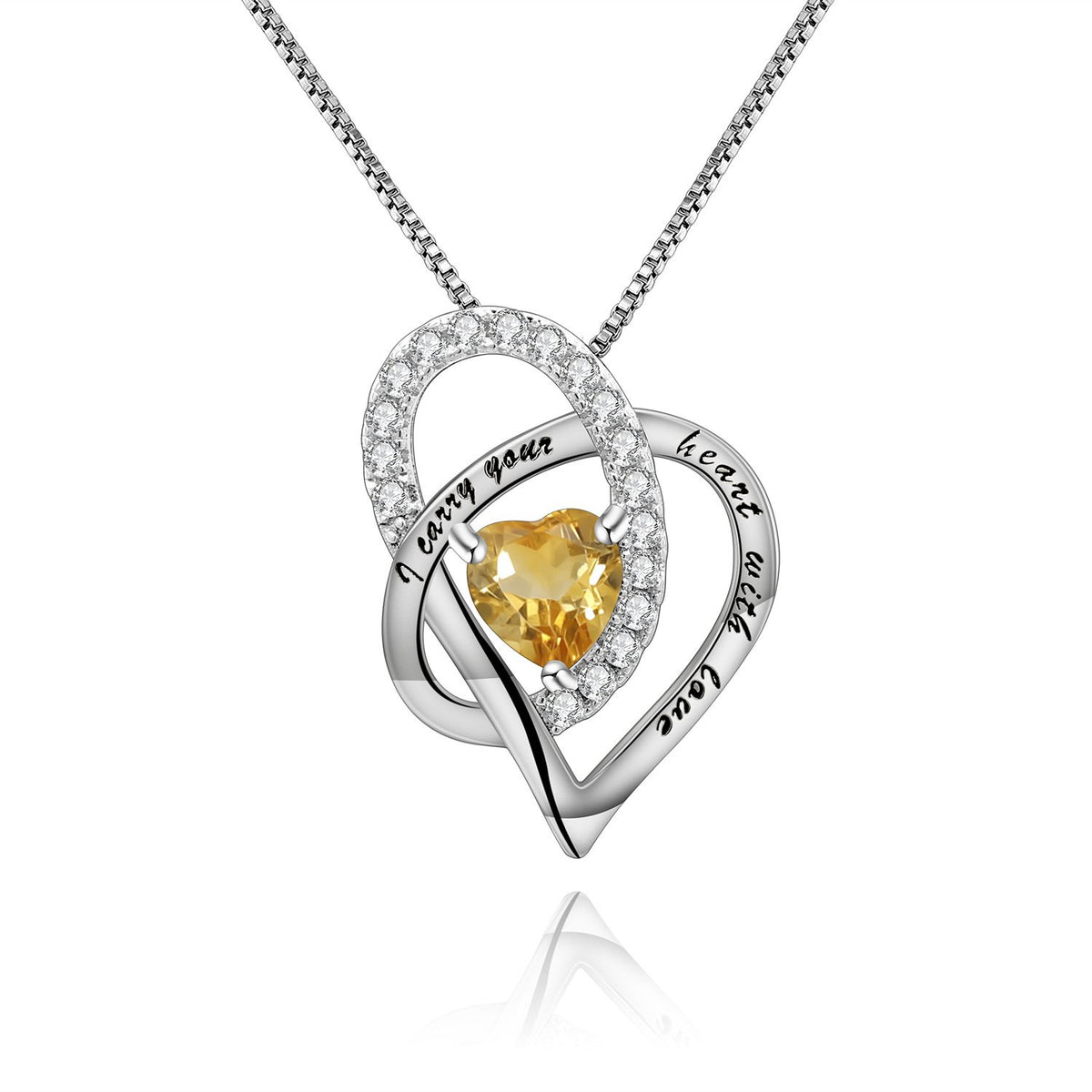 Back view of the Natural Gemstone necklace showing clasp and hallmark