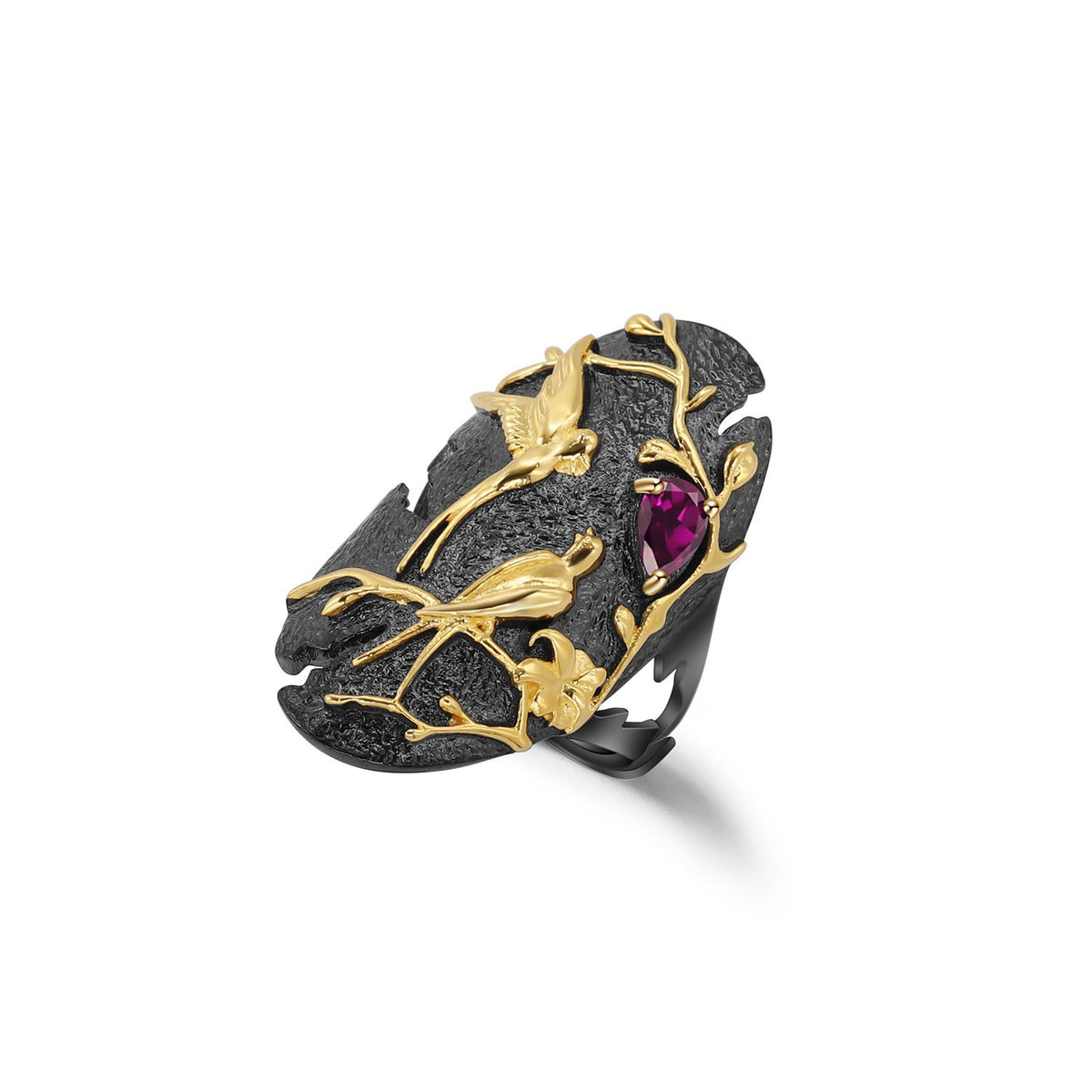 Side profile of the Amethyst ring