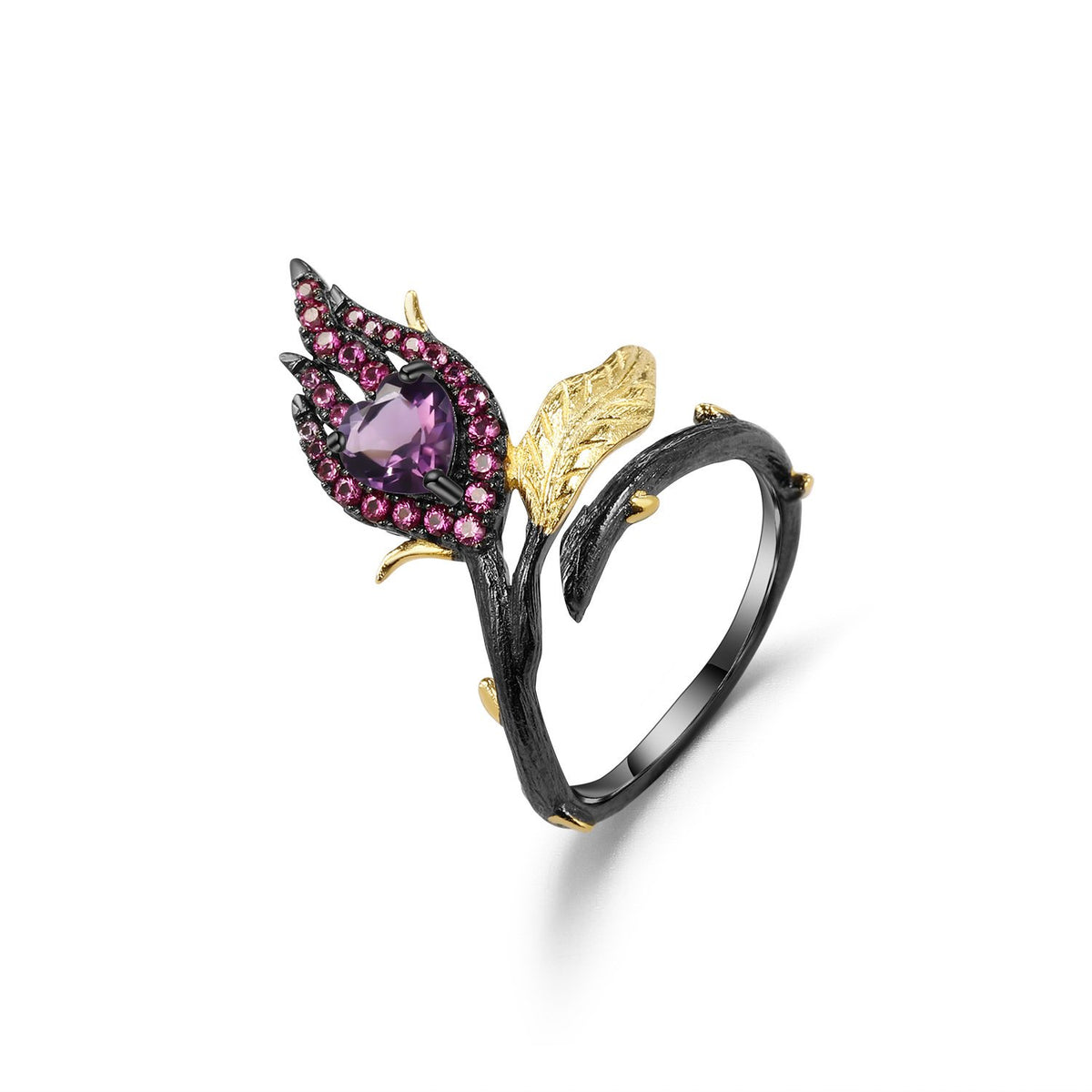 Close-up of the Citrine setting on this ring