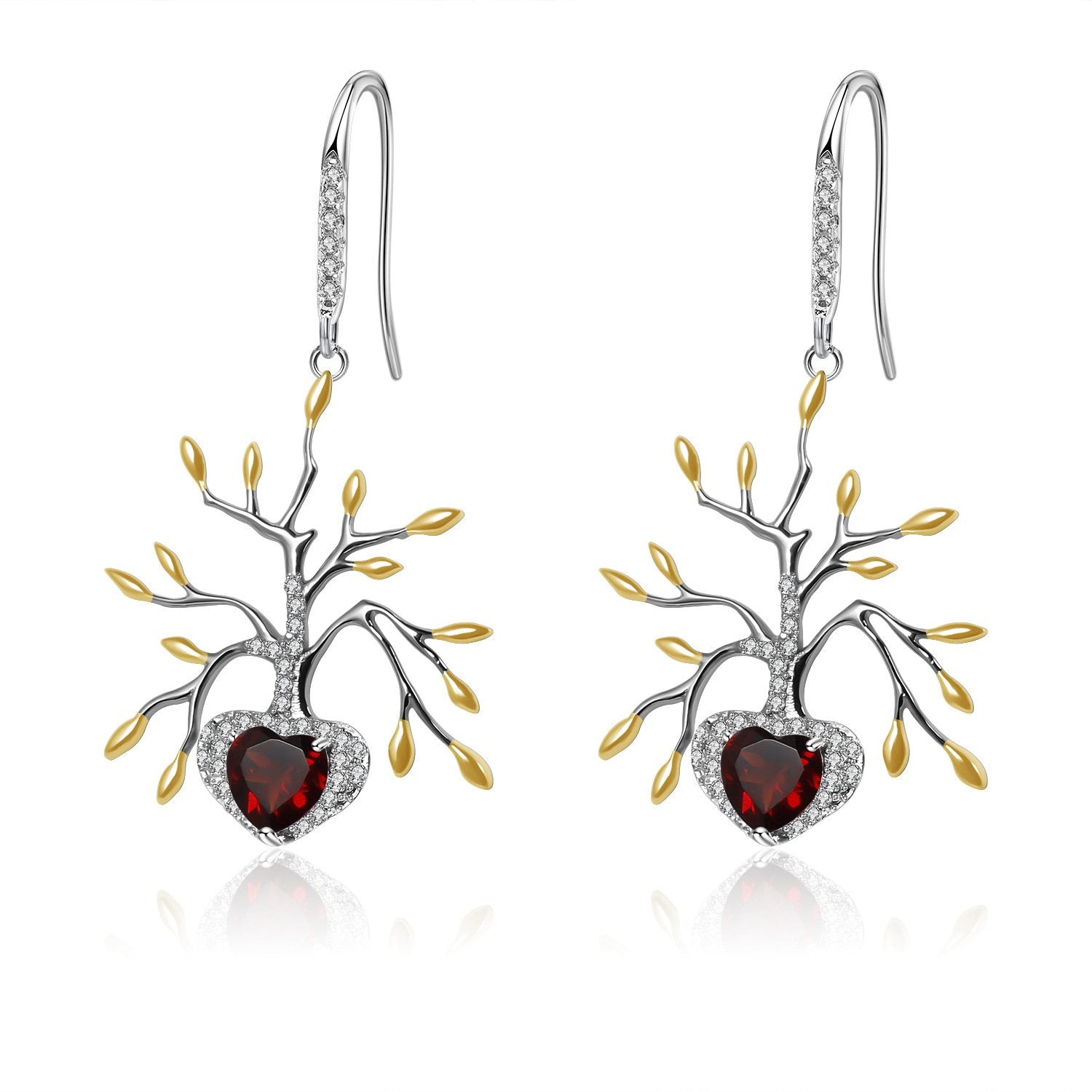 Close-up of the Topaz setting on these earrings