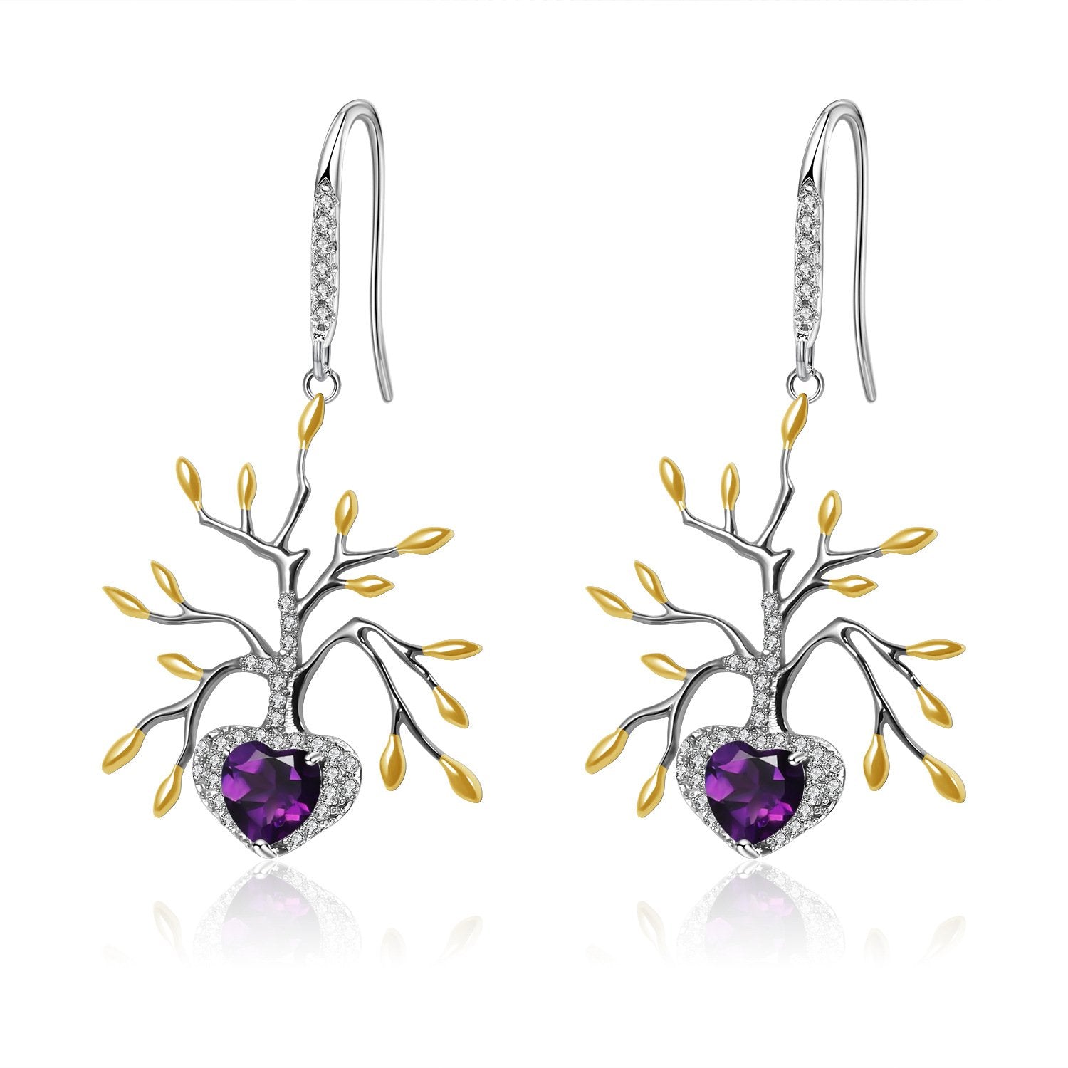 Side profile of the Topaz earrings