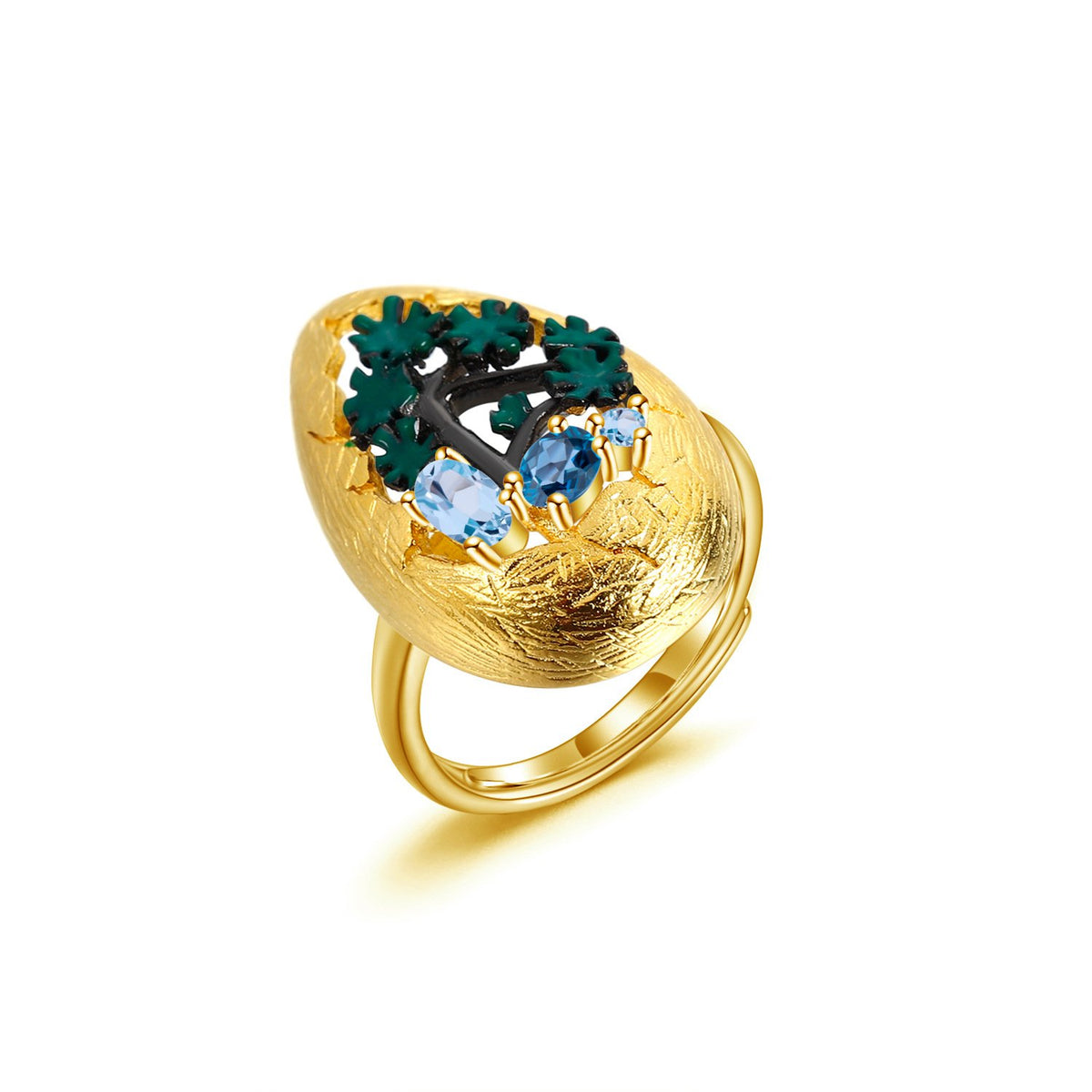 Side profile of the Citrine ring