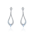 Secret Garden Elegant Luxury Natural Topaz Earrings in 925 Sterling Silver