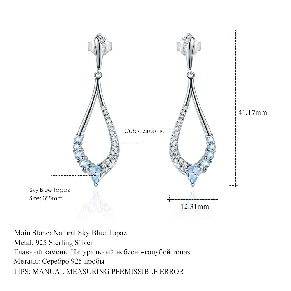Side profile of the Topaz earrings