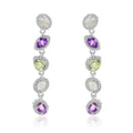 Secret Garden Elegant Luxury 925 Sterling Silver & Gemstone &  Earrings in 925 Sterling Silver