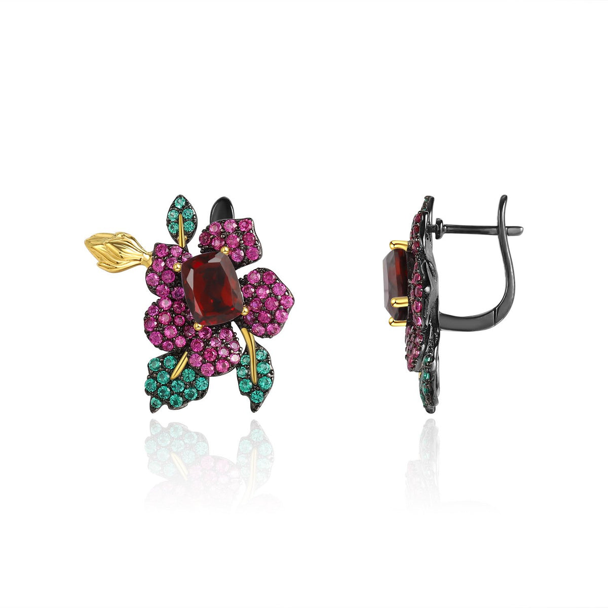 Side profile of the Citrine earrings